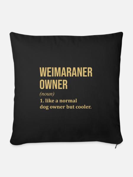 Weimaraner Weimaraner Weimaraner - Sofakissenbezug 45 x 45 cm - Schwarz