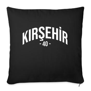 Kirsehir 40 Turkey Turkiye Gift Holiday TR - Sofa pillowcase 17,3'' x 17,3'' (45 x 45 cm) - black - Front