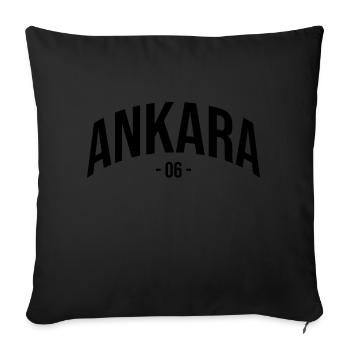Ankara 06 Turkey Turkiye Gift Holiday Türk TR - Sofa pillowcase 17,3'' x 17,3'' (45 x 45 cm) - black - Front