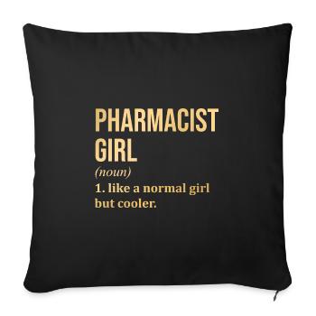 Pharmacy - Sofa pillowcase 17,3'' x 17,3'' (45 x 45 cm) - black - Front