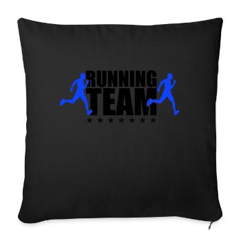 running team - Sofa pillowcase 17,3'' x 17,3'' (45 x 45 cm) - black - Front