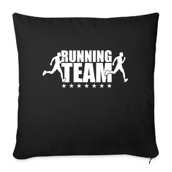 running team 01 - Sofakissenbezug 45 x 45 cm - Schwarz - Vorne