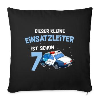 7 Birthday Police 7 Year Old - Sofa pillowcase 17,3'' x 17,3'' (45 x 45 cm) - black - Front