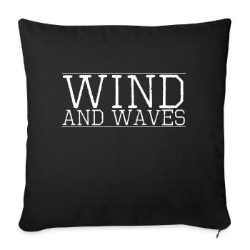Fun Windsurfing Gear Freedom Birthday - Sofa pillowcase 17,3'' x 17,3'' (45 x 45 cm) - black - Front