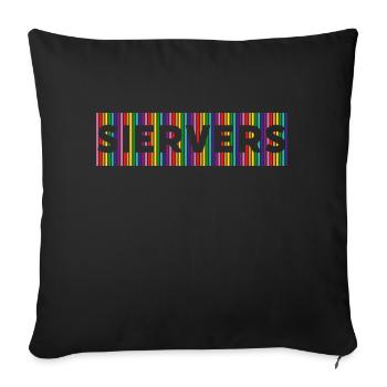 Sier verse - Sofa pillowcase 17,3'' x 17,3'' (45 x 45 cm) - black - Front