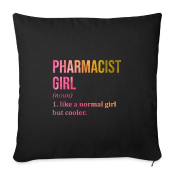 Pharmacist - Sofa pillowcase 17,3'' x 17,3'' (45 x 45 cm) - black - Front