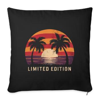 Vintage Sunset Limited Edition - Sofa pillowcase 17,3'' x 17,3'' (45 x 45 cm) - black - Front