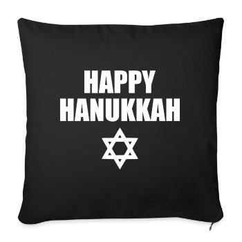 HAPPY HANUKKAH - Housse de coussin décorative 45 x 45 cm - noir - Devant