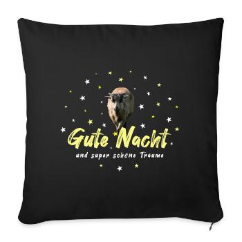 Bonne Chemise de Nuit Chemise De Nuit Ciel Étoilé - Housse de coussin décorative 45 x 45 cm - noir - Devant