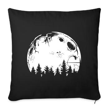 Forest Moon Tree Space Space Symbol Logo icon - Sofa pillowcase 17,3'' x 17,3'' (45 x 45 cm) - black - Front