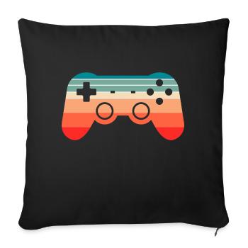 Manette de jeu Gamer Gaming - Housse de coussin décorative 45 x 45 cm - noir - Devant