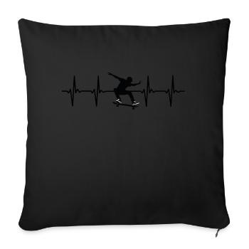 I love skateboarding - Skaters Design - Sofakissenbezug 45 x 45 cm - Schwarz - Vorne