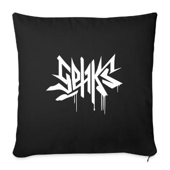Sehks weiß - Sofakissenbezug 45 x 45 cm - Schwarz - Vorne