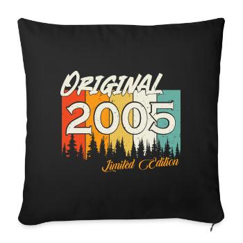 2005 Edition Limitée 2005 Vintage Anniversaire - Housse de coussin décorative 45 x 45 cm - noir - Devant