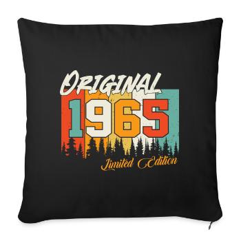 1965 Edition Limitée 1965 Vintage Anniversaire - Housse de coussin décorative 45 x 45 cm - noir - Devant