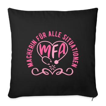 MFA MAcherin Medical Assistant - Sofa pillowcase 17,3'' x 17,3'' (45 x 45 cm) - black - Front