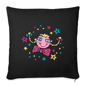 Confettis de carnaval - Housse de coussin décorative 45 x 45 cm - noir - Devant