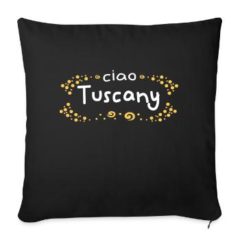 Ciao Tuscany - Sofa pillowcase 17,3'' x 17,3'' (45 x 45 cm) - black - Front