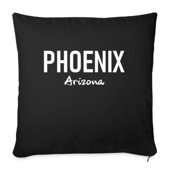 Phoenix - Arizona - États-Unis - États-Unis d’Amérique - Housse de coussin décorative 45 x 45 cm - noir - Devant