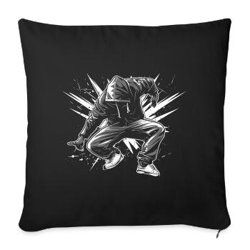 Breakdancers - Housse de coussin décorative 45 x 45 cm - noir - Devant