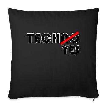 TechNO?YES! - Sofakissenbezug 45 x 45 cm - Schwarz - Vorne