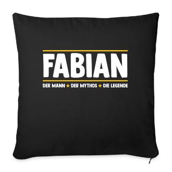 Fabien - Housse de coussin décorative 45 x 45 cm - noir - Devant