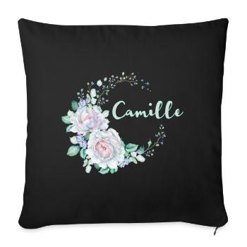 Für Camille - Sofakissenbezug 45 x 45 cm - Schwarz - Vorne