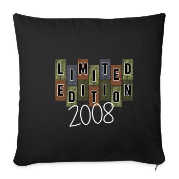 Limited Edition 2008 18th Birthday Gift - Sofa pillowcase 17,3'' x 17,3'' (45 x 45 cm) - black - Front