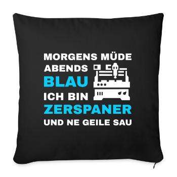 Machinists Cutting Machine Operators CNC Lathe Metals - Sofa pillowcase 17,3'' x 17,3'' (45 x 45 cm) - black - Front