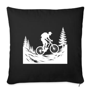 MTB Mountain Bike - Sofa pillowcase 17,3'' x 17,3'' (45 x 45 cm) - black - Front