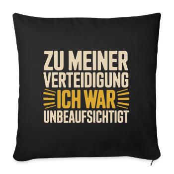 Pour ma défense, je n’ai pas été surveillé - Housse de coussin décorative 45 x 45 cm - noir - Devant