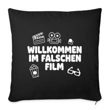 Welcome to the wrong movie - Sofa pillowcase 17,3'' x 17,3'' (45 x 45 cm) - black - Front