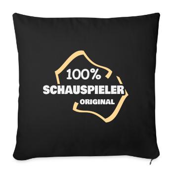 Actor as a profession - Sofa pillowcase 17,3'' x 17,3'' (45 x 45 cm) - black - Front