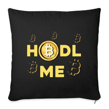 HODL ME Bitcoin Logo - Housse de coussin décorative 45 x 45 cm - noir - Devant