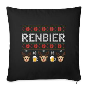 Reindeer Beer Festival Design - Sofa pillowcase 17,3'' x 17,3'' (45 x 45 cm) - black - Front