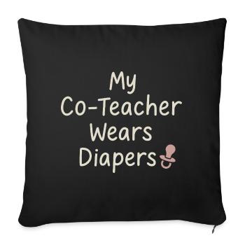 Christian Homeschool-Mother-Faith - Sofa pillowcase 17,3'' x 17,3'' (45 x 45 cm) - black - Front