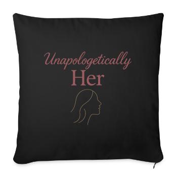 Style de vie féminin élégant, doux - Housse de coussin décorative 45 x 45 cm - noir - Devant