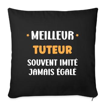 Best tutor ever - Sofa pillowcase 17,3'' x 17,3'' (45 x 45 cm) - black - Front