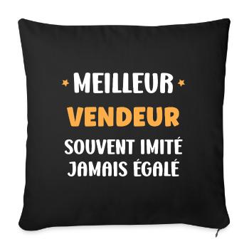 Meilleur Vendeur Inégalé Typographie Bold - Housse de coussin décorative 45 x 45 cm - noir - Devant