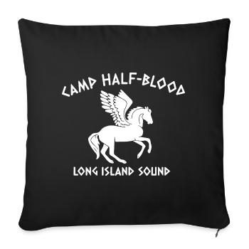Camp Half-Blood Long Island Sound Pferd - Sofakissenbezug 45 x 45 cm - Schwarz - Vorne