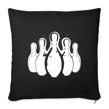 Bowling - Sofa pillowcase 17,3'' x 17,3'' (45 x 45 cm) - black - Front