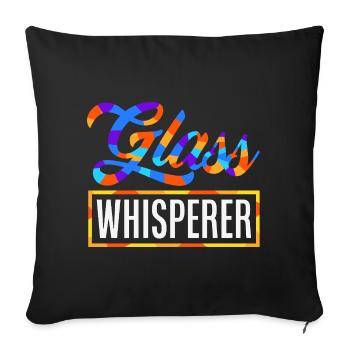 Stained Glass Art Stained Glass Artist - Sofa pillowcase 17,3'' x 17,3'' (45 x 45 cm) - black - Front