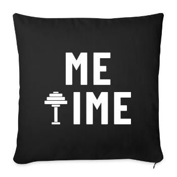 Me Time Dumbbell Gym - Sofa pillowcase 17,3'' x 17,3'' (45 x 45 cm) - black - Front