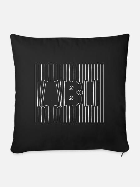 Lebenslinien | Abi 2026 - Abitur - Geschenk - Sofakissenbezug 45 x 45 cm - Schwarz