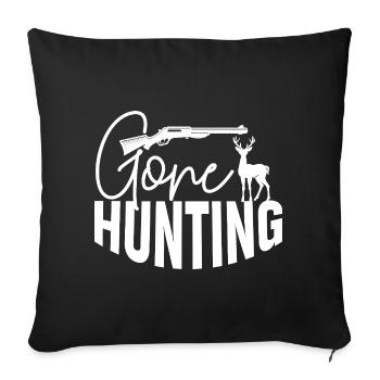 Partie à la chasse - Housse de coussin décorative 45 x 45 cm - noir - Devant
