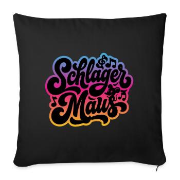 Schlager Maus - Schlagermaus - Schlagermusik - Sofa pillowcase 17,3'' x 17,3'' (45 x 45 cm) - black - Front