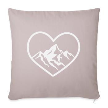 Heart Mountain Hiker Panorama - Sofa pillowcase 17,3'' x 17,3'' (45 x 45 cm) - light taupe - Front