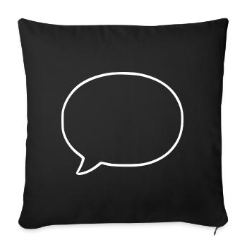 Personalize your own speech bubble comic - Sofa pillowcase 17,3'' x 17,3'' (45 x 45 cm) - black - Front