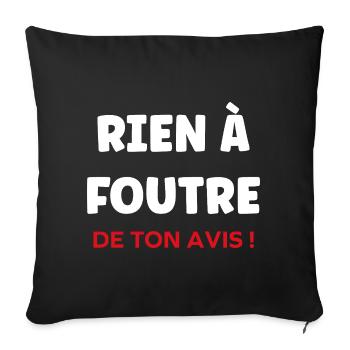 rien à foutre - Housse de coussin décorative 45 x 45 cm - noir - Devant