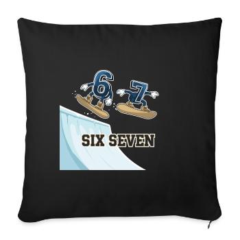 67 Six Seven Meme Snowboarding Funny - Sofa pillowcase 17,3'' x 17,3'' (45 x 45 cm) - black - Front